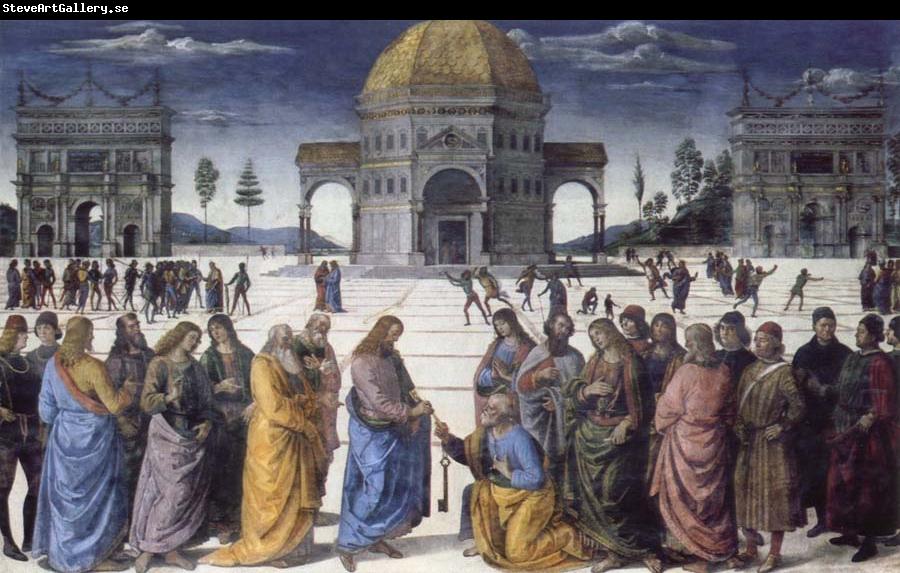 Pietro Perugino christ giving the keys to st.peter